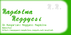 magdolna meggyesi business card